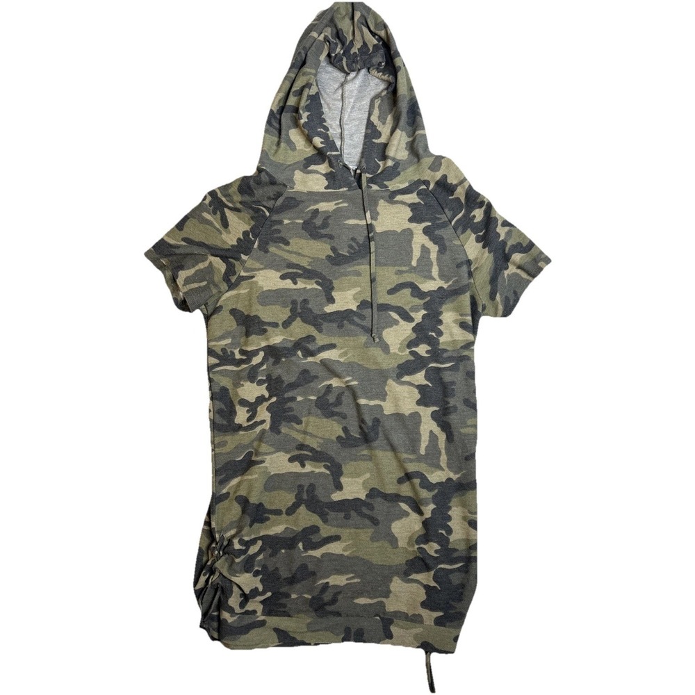 Women's Charlotte Russe Long Sleeve Dress Size S Green Camouflage with Hood(338